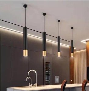 Moderno oro nero luce pendente in alluminio nordico creativo soffitto <span class=keywords><strong>faretti</strong></span> ristorante Bar cucina lampadario Led - Product Image 1
