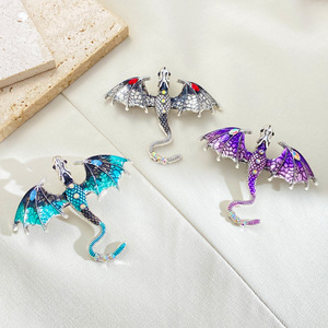 Broche de solapa esmaltado de Dragón Volador, insignias vaqueras, mochila, joyería para ropa, insignias, accesorios, decoración, regalo de boda, <span class=keywords><strong>hombre</strong></span> DIY - Product Image 4