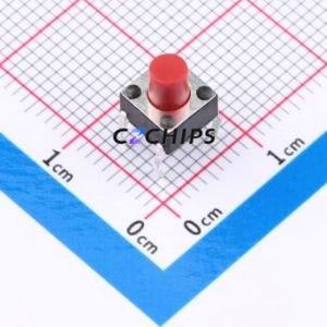 TP10812670 Tactile Switch Through hole Component (THT),6x6mm Switch Single Pole Single Throw Round Button 2.6N Through Hole - Product Image 1