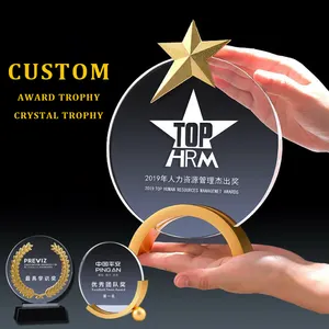 Özel siyah taban yıldız yuvarlak kalp reçine ödülü heykeli fantezi masa tenisi futbol ligi kristal kupa