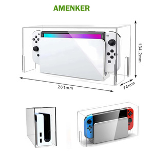 <b>Switch</b> Acrylic Dust <b>Cover</b> NS OLED Console Protective Case Clear Display Box For <b>Nintendo</b> <b>Switch</b> Game Player Storage - Product Image 4