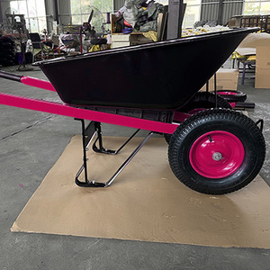 WH6611 Heavy Duty Garden Construction Wheelbarrow <strong>Wheel</strong> <strong>Barrow</strong> with Load 180kg 90L 16X4 Inch Pneumatic <strong>Wheel</strong> - Product Image 3