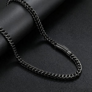 सोने की प्लेटेड स्टेनलेस स्टील चेन हार 6 मिमी हिप-हॉप क्यूबन स्टेनलेस स्टील हार - Product Image 3