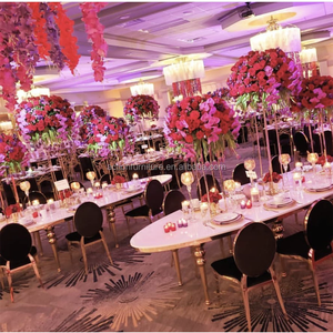 Moderne Simple Grand Mariage <span class=keywords><strong>Table</strong></span> Ovale En Acier Inoxydable Plus <span class=keywords><strong>Personnes</strong></span> <span class=keywords><strong>Table</strong></span> À <span class=keywords><strong>Manger</strong></span> <span class=keywords><strong>Pour</strong></span> Événement De Banquet Utilisé - Product Image 3