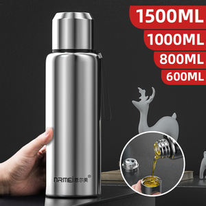 Thermos en acier inoxydable 600/1000/1500ML, bouteille d'<span class=keywords><strong>eau</strong></span> isolée pour l'extérieur, gobelets portables, thermos de voiture, tasse à café, <span class=keywords><strong>filtre</strong></span> à corde - Product Image 1
