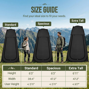 Portable Instant Changing Three-season Polyester Fabric <b>Tent</b> Privacy Dressing <b>Room</b> Bathroom Toilet for Beach Outdoor Pop Shower - Product Image 3