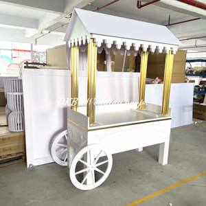 Factory New Design Collapsible Pvc Candy Cart Flower Candy bar Carts with Wheels for Wedding Children <strong>Christmas</strong> <strong>Decoration</strong> - Product Image 1