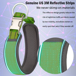 <span class=keywords><strong>Collar</strong></span> Reflectante para Perro, Transpirable, de Nailon Suave, con Cintas Clásicas Modernas, <span class=keywords><strong>Collar</strong></span> Anti-Estrangulamiento para Pasear Perros - Product Image 4