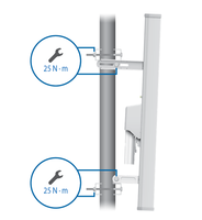 Antenne sectorielle à double polarisation 3 GHz UBNT airMAX AM-3G18-120, 120 degrés, gain de 18 dBi, série Rocket, pont sans fil dédié
