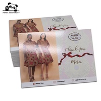 Inserts d'emballage de luxe pour marques commerciales avec papier et carton recyclés, cartes de remerciement personnalisées avec logo pour petites entreprises