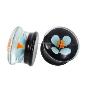 Pemanjang kaca tindik <span class=keywords><strong>Spiral</strong></span> anting-anting perenggang telinga perhiasan telinga tindik badan warna-warni unik - Product Image 6