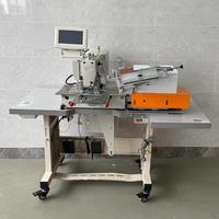 Máquina de Coser Industrial Automática Programable de Una Sola Aguja para Jeans y Bolsos, Máquina para Colocar Etiquetas de Cuero en Fábrica