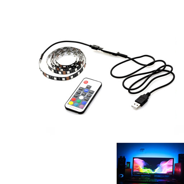 Color Changing Sync Music LED Rope Light USB Connect Flex Strip TV Backlight