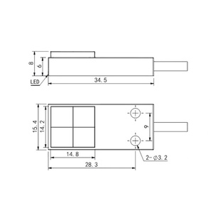 Capteur de proximité inductif magnétique ifm E15, interrupteurs de proximité de 5 mm de long, capteur à effet Hall sans contact NPN - Product Image 3
