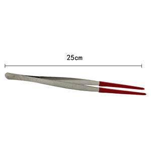 Pinzas rectas de 16CM-30CM, pinzas de soldadura de aislamiento de joyería de acero inoxidable con puntas de goma para limpiador a vapor - Product Image 6