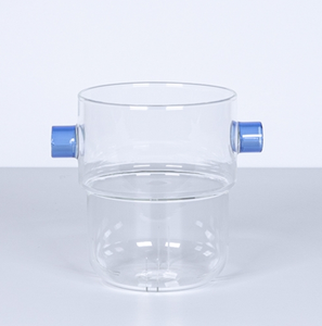 Juego de tazas de filtro de vidrio de borosilicato personalizado para verter sobre la cafetera, tetera, tetera de vidrio con mango azul - Product Image 6