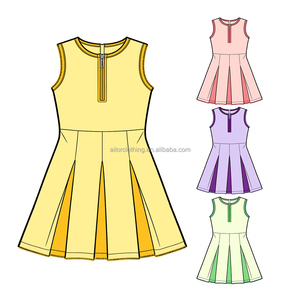 Vestido de Tenis sin Mangas para Niñas al por Mayor, Logotipo Personalizado, Secado Rápido, Yoga, MOQ Bajo, Entrega Rápida, Servicio OEM - Product Image 2
