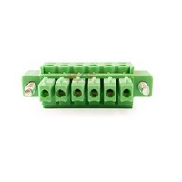 Bloc de bornes à vis 6 pôles 4000V anti-surtension, espacement 3,81 mm, pour fils >30 AWG, 10A, en laiton enfichable