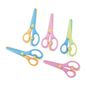 Lu Ban's Work Children's Craft Scissors Plastic Anti Pinch Safety For Home Use Small Size - Product Image 4