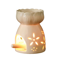 Pemanas Aroma Rumah Tangga, Tempat Dupa & Lilin Aromatik untuk Pembakar Lilin Parfum, Tempat Lilin Tealight, Pembakar Minyak Keramik