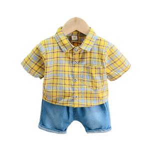 Vêtements pour enfants de haute qualité, vêtements pour enfants en gros, ensemble pantalon et chemise en jean pour garçons, ensembles 2 pièces - Product Image 1