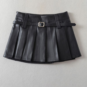 Été chaud petite fille mignon plissé Micro <span class=keywords><strong>Mini</strong></span> Tutu en cuir court enfants adolescentes jupes - Product Image 6