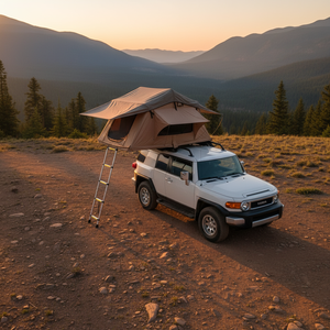 Tente de toit pliable sur mesure pour véhicule de glamping, tente de toit souple avec <span class=keywords><strong>annexe</strong></span> - Product Image 2