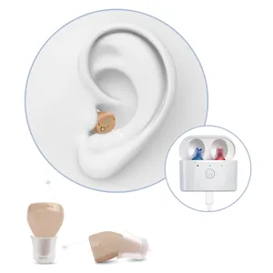 Harga Pabrik Pendengar ITC CIC Alat Bantu Dengar Tak Terlihat Isi Ulang Volume Amplifier Suara Telinga Alat Bantu Dengar Yang Dapat Disesuaikan