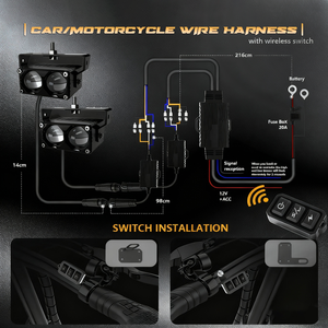 Nuevas Luces LED para Automóvil de 90 W y 12 V, Resistentes al Agua IP68, 9000 LM, Ajuste Universal, Lentes Bi-LED, Faros Antiniebla para Camión, Faros Auxiliares para Motocicleta - Product Image 6