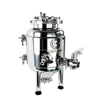 Fermenteur Conique Mini en Acier Inoxydable 304 de 25L pour Usage Commercial à Petite Échelle, avec Réservoir sous Pression pour la Fabrication de Bière Artisanale