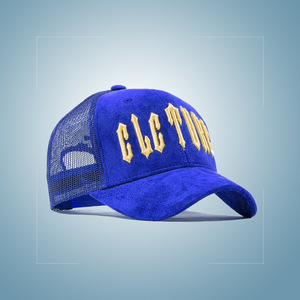 Personalizado de alta calidad de 6 paneles de gamuza <span class=keywords><strong>gorras</strong></span> de malla 3D bordado hombres Snap Back malla <span class=keywords><strong>Gorras</strong></span> gorra de camionero al por mayor - Product Image 3