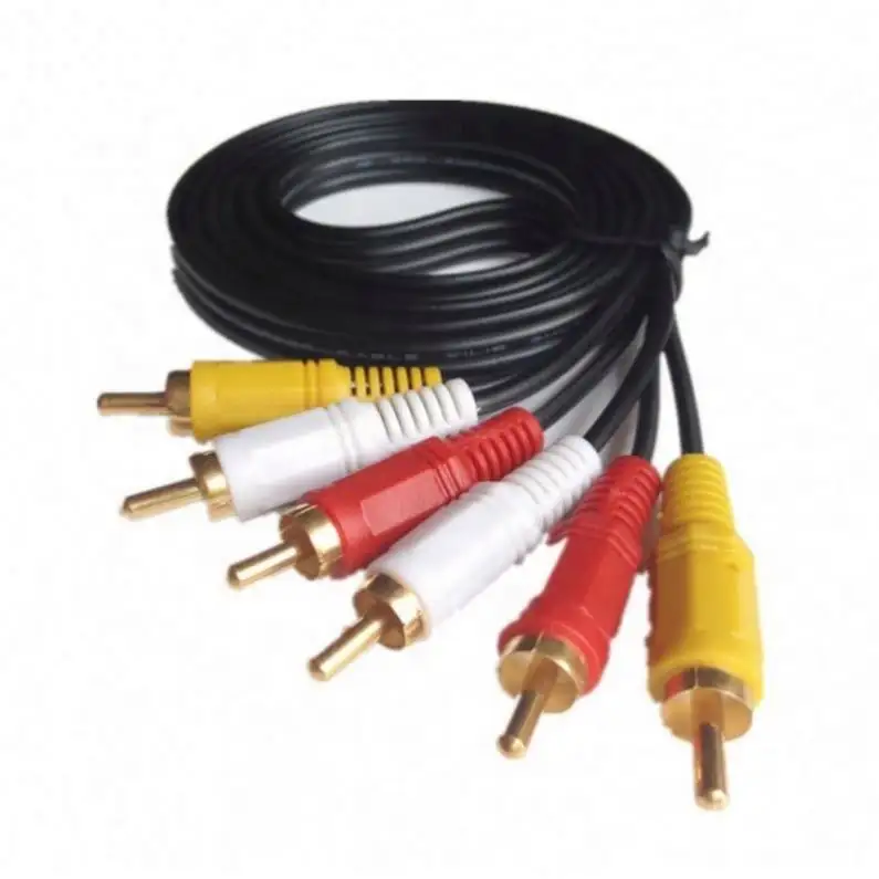 3RCA-Stecker auf 3 Cinch-Stecker Composite-Audio-Video-AV-Kabelst ecker 3X RCA 1,5 M 3 M 5M 10M 15M 20M