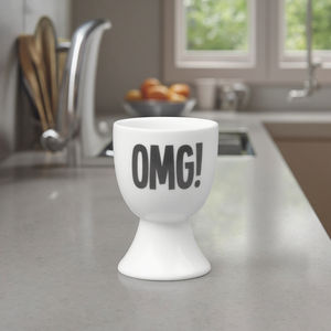 LOGO creativo personalizzato singolo porcellanato ripiano eco-friendly piccolo portabovchi bianco in ceramica - Product Image 6