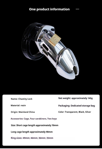 กรงล็อคอวัยวะเพศชายซิลิโคนสีชมพูและสีดำพร้อมแหวนอวัยวะเพศชาย5อันอุปกรณ์เซ็กส์ทอย - Product Image 5