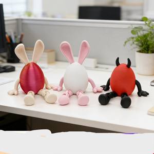 Modello di Uovo di Coniglio Stampato in 3D Linda, Giocattolo Pasquale per Bambini, Divertente <span class=keywords><strong>e</strong></span> Flessibile, <span class=keywords><strong>Angelo</strong></span> <span class=keywords><strong>e</strong></span> <span class=keywords><strong>Diavolo</strong></span> in Cristallo, Giocattolo Uovo di Pasqua Stampato in 3D - Product Image 4