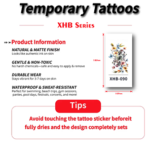 Vendita calda lunga durata adesivi Body Art 800 + disegni per donne/adulti realistici tatuaggi temporanei con fede fiori - Product Image 4