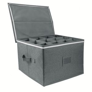 กล่องเก็บแก้วไวน์แบบพับได้หุ้มด้วยโพลีเอสเตอร์ - Product Image 4