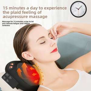 Nouveau coussin de massage électrique multifonctionnel, 4 modes, physiothérapie infrarouge, contrôle de la minuterie, pétrissage, coffret cadeau, masseur de cou - Product Image 5