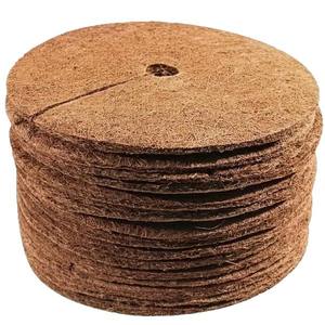 Tapis de coco naturel déchiqueté, anti-racines, protecteur, entretoise pour <span class=keywords><strong>pot</strong></span> de fleurs, film brun décoratif pour plantes - Product Image 5