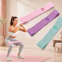Bande élastique tissée personnalisée, bandes de résistance tissées antidérapantes pour les hanches, les fesses et les gluteus, OEM