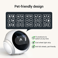 Robot domestique intelligent IA 360° pour la sécurité mobile, la surveillance des enfants et des personnes âgées, l'interaction avec les animaux de compagnie, jouet laser, contrôle par application, recharge automatique