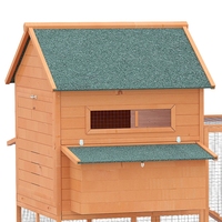 Poulailler en bois TIANYI, grand poulailler de jardin, poulailler verrouillable avec nichoir et enclos