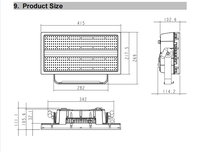 Projecteur stroboscopique matriciel statique étanche IP65 400W à LED RGBW DMX512 RDM