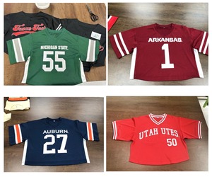 Custom Mesh Long Sleeve Football Jersey <b>Retro</b> Youth Streetwear American Football Jersey Sublimation Racing Motorcycles Shirts - Product Image 4