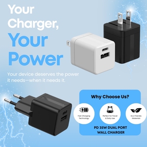 <span class=keywords><strong>Chargeur</strong></span> USB C double port 35W PD avec port USB-A Quick Charge 3.0, bloc de charge rapide <span class=keywords><strong>pour</strong></span> iPhone 15 14 13 Pro Max <span class=keywords><strong>Samsung</strong></span> Galaxy - Product Image 2