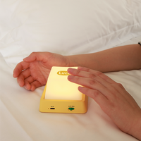 Lampe de nuit rechargeable créative avec logo personnalisé, design carré, ABS de haute qualité, lampe de table LED
