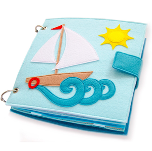 <span class=keywords><strong>Libro</strong></span> Sensoriale Montessori per Bambini, Nuovo <span class=keywords><strong>Libro</strong></span> Educativo Fai-da-Te in Feltro con Animali Sottomarini, Ispirato al Concetto di Quiet Book - Product Image 1