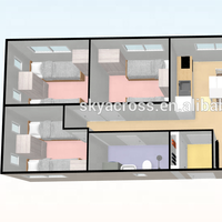 Maisons modulaires en acier préfabriquées à 3 chambres, style moderne, en kit, transportables, villas de luxe à bas prix
