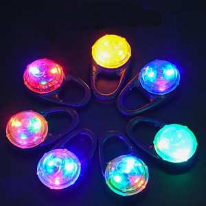 Accessoires pour chiens, nouveau design, pendentif de sécurité pour chien lumineux rond en plastique imperméable, LED extérieur, LED RGB, ressort - Product Image 3