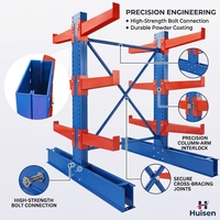 Étagères cantilever industrielles en acier pour centre de distribution, solution de stockage personnalisée ISO9001